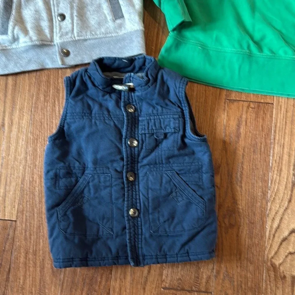 Oshkosh Primary Gymboree outerwear bundle Vest Jacket pullover 4/5